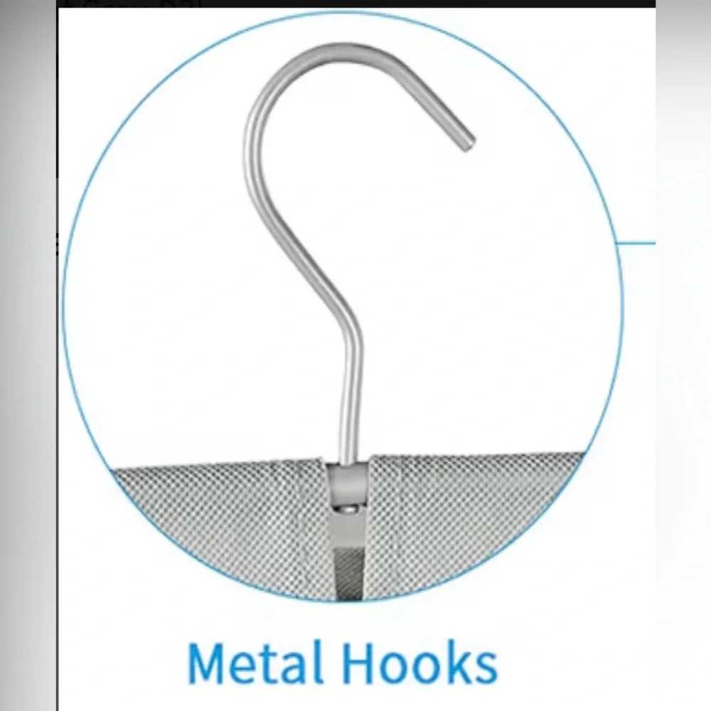⬜️ Gray Hanging Storage Organizer w/ Hooks